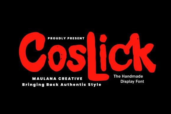 Coslick: A Handmade Display Font for Friendly Branding