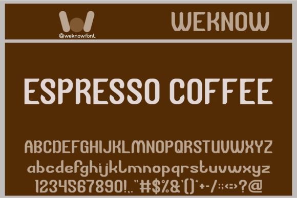 Espresso Coffee: A Strong, Distinctive Font for Bold Projects